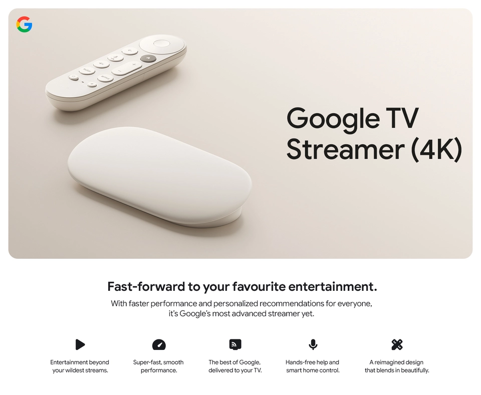 Google TV Streamer (4K) + Google TV Streamer Voice Remote - Walmart.ca