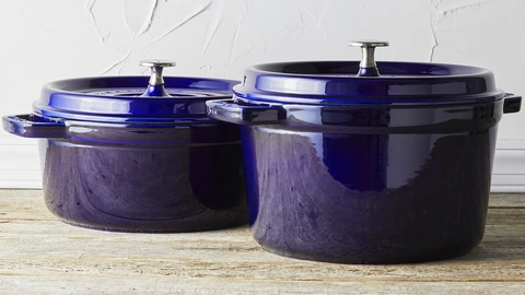 STAUB La Cocotte 3.7 L Cast Iron Round Cocotte, Dark-Blue - Walmart.ca