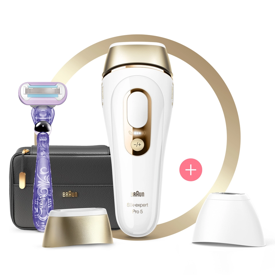 261264 【BRAUN】Silk Expert Pro 5 Braun IPL Silk-Expert Pro 5 Laser Hair Removal at Home, Permanent