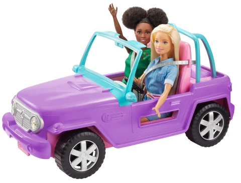 Barbie Off Road Vehicle Purple with Pink Seats and Rolling Wheels 2