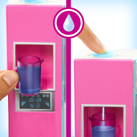 Barbie Doll Blonde and Furniture Set Refrigerator with Working Water Dispenser Walmart