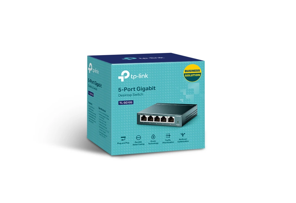 TP-LINK TL-SG105 5-Port 10/100/1000Mbps Desktop Gigabit Steel