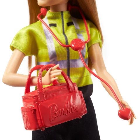 Barbie Paramedic Doll Petite Brunette 12 in 30.40 cm Ages 3 Up Walmart