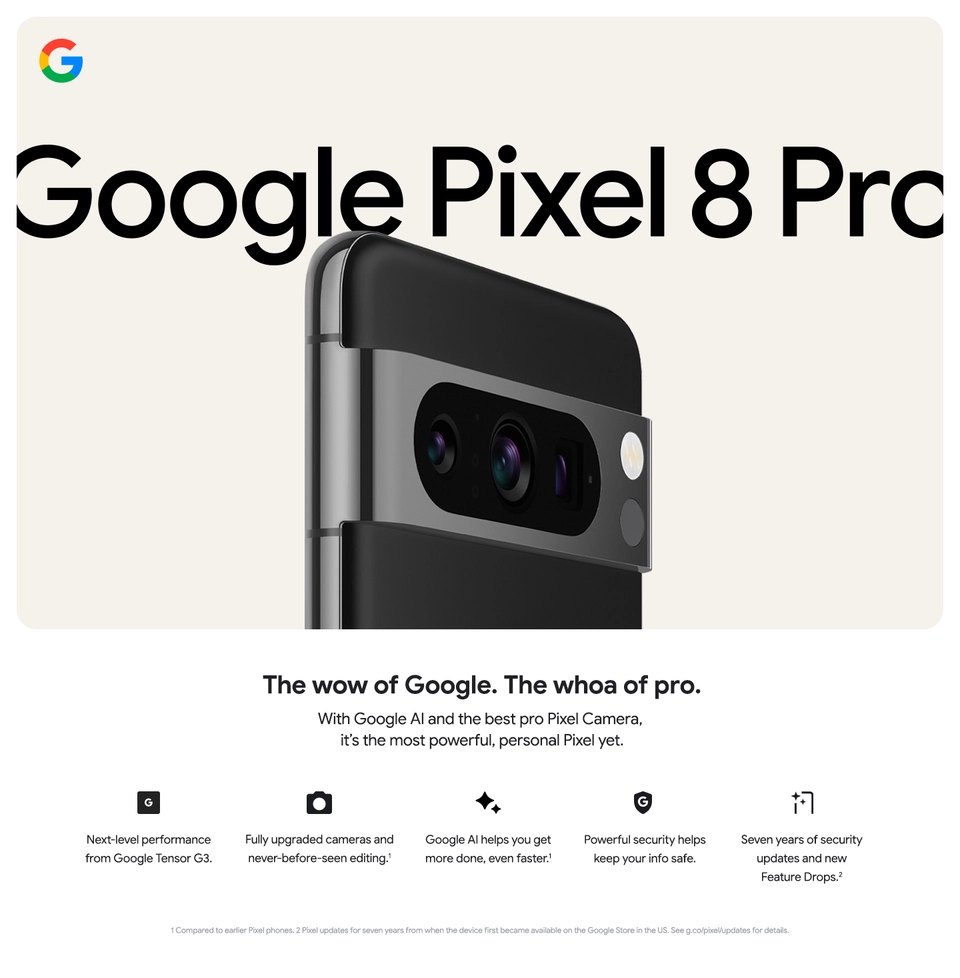 Google Pixel 8 Pro | 128GB - Bay - Smartphone - Unlocked - New