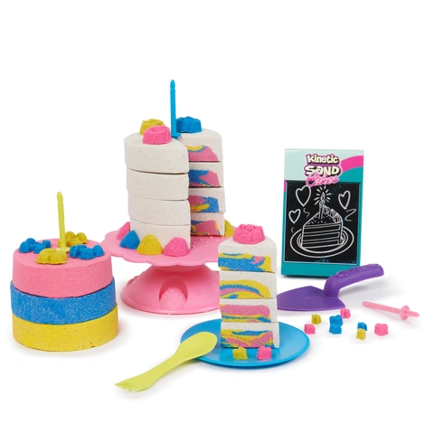 Kinetic Sand Rainbow Cake Shoppe, Play Sand, 10 Kitchen Tools and