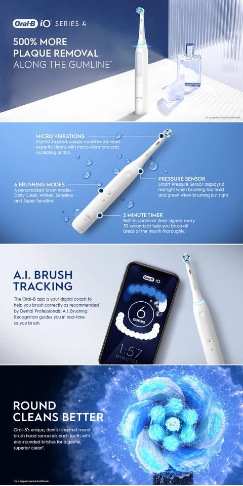 Oral-B iO Series 4 Electric Toothbrush with (1) Brush Head