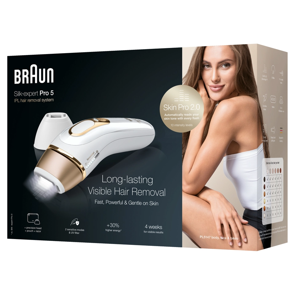 Braun Silk-Expert Pro 5 IPL PL5157 at Home Laser Hair Removal for