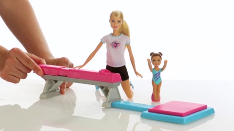 Barbie and toddler student flippin fun gymnastics dolls online