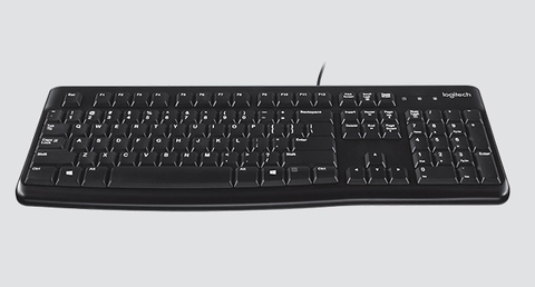 Logitech K120 Wired Keyboard for Windows, USB Plug-and-Play, Full