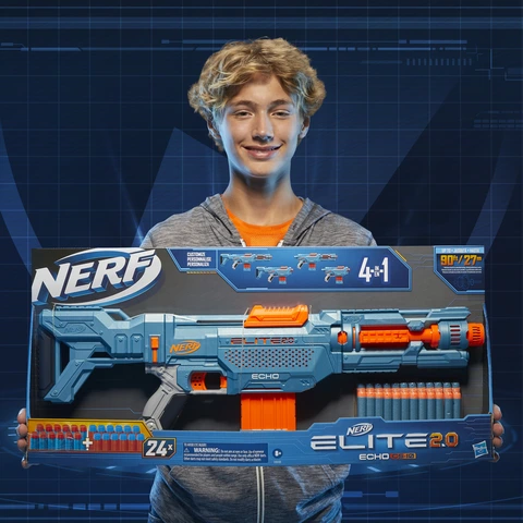 Nerf Elite 2.0 Echo CS-10 Blaster, 24 Nerf Elite Darts, 10-Dart