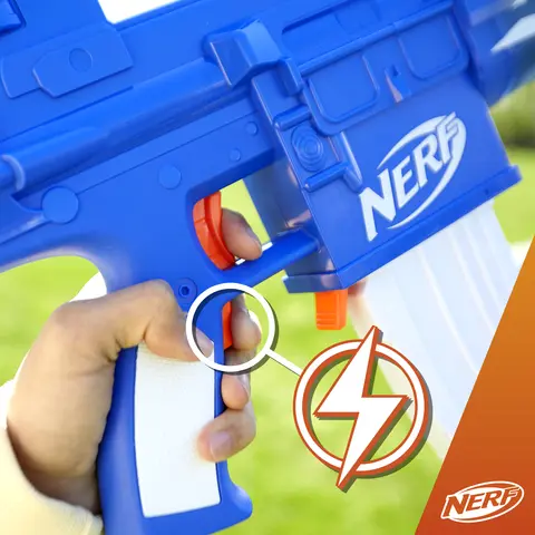Nerf Fortnite Blue Shock Blaster, 10-Dart Clip, 10 Elite Nerf