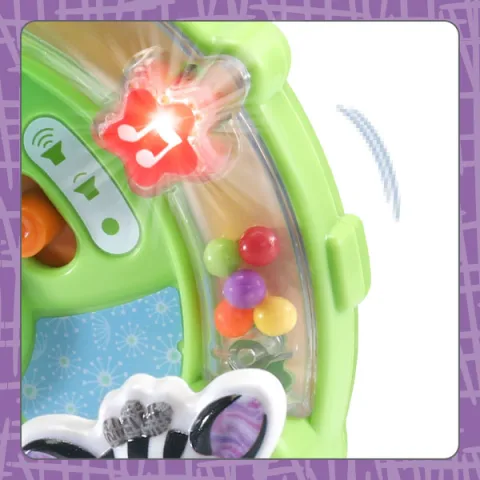 VTech - Hula-Hoop, P'tit Lion à Ventouse Rose, Hochet à Ventouse pour Table et Chaise Haute, Jouet d'Éveil Musical et Sensoriel, Cadeau Bébé Dès 6 Mois - Contenu en Français