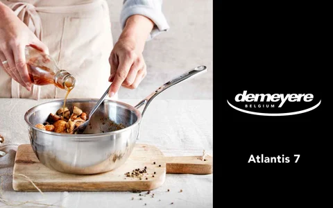 DEMEYERE Atlantis 7 10 Piece 18/10 Stainless Steel Cookware Set