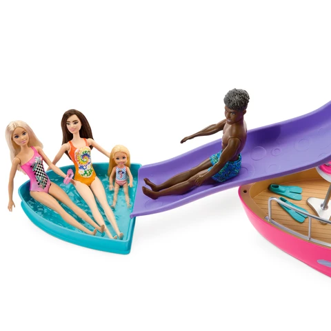 Barbie Dream Boat Playset with Pool Slide and 20 Accessories Walmart