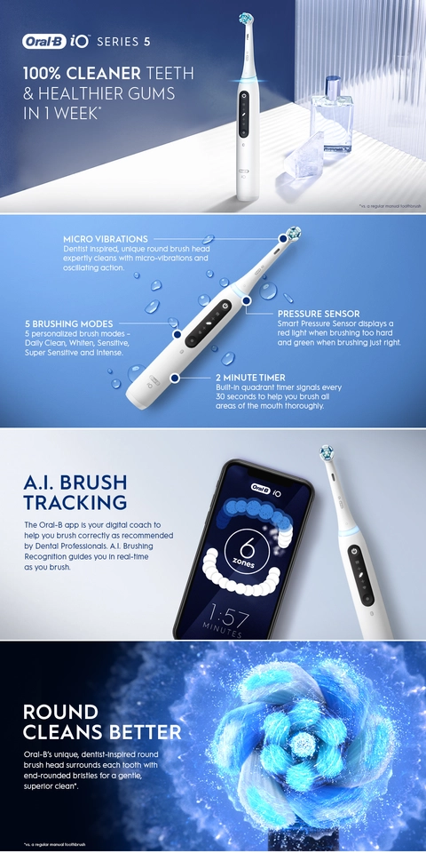 Oral-B iOシリーズ5 本体 Blush Pink Oral-B iO Series 5 Electric Toothbrush | Oral-B
