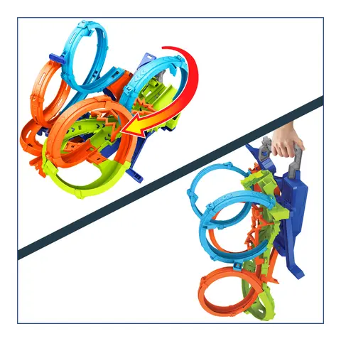Hot Wheels Action Coffret Altitude Crash avec propulseur et loopings pour courses et cascades, une petite voiture incluse, jouet pour enfant, GJM76 Hot Wheels Action Coffret Altitude Crash avec propulseur et loopings pour courses et cascades, une petite voiture incluse, jouet pour enfant, GJM76