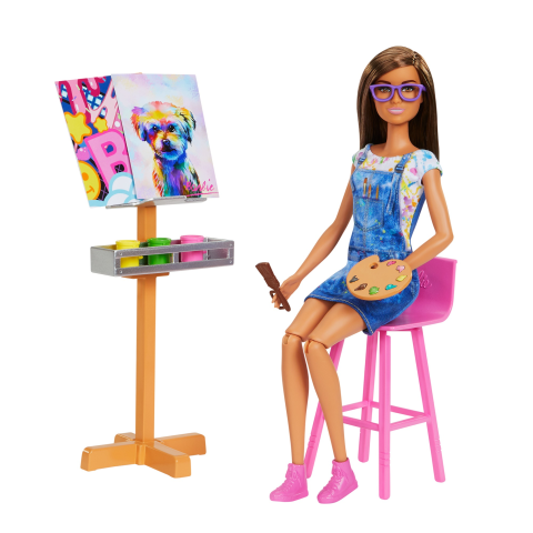 Barbie Relax and Create Art Studio Barbie Doll 11.5 inches 25 Creation Accessories for Pottery Making Painting Kids 3 to 7 Years Old Ages 3 Walmart